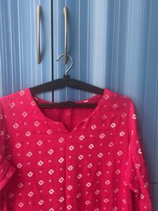 Pink Printed Kurta