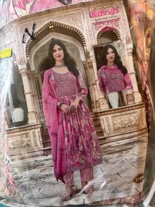 Pink Floral Anarkali Suit