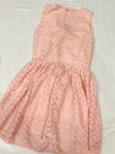 Peach net dress