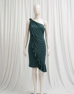 💚Elegant Green One-Shoulder Dress💚
