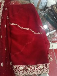 Elegant Maroon Embroidered Suit