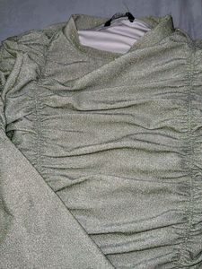 Sage Green Ruched Top
