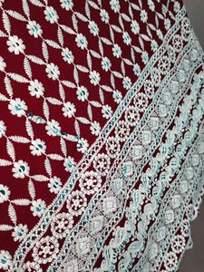 Embroidered Maroon Kurta