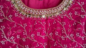 Beautiful Rosy Pink Lahenga Choli With Handwork