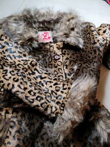 Leopard Print Faux Fur Coat
