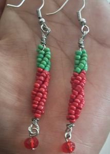 Earrings That Look Like Red Chilli Pepper 🌶️