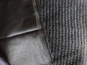 Black Sequin Fabric 1m, PREMIUM Satin 1m