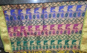 Multicolor Pattu Saree[without Blouse]