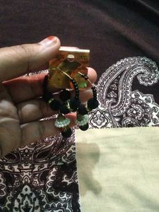 Stylish Black Beaded Earrings