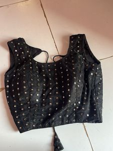 Elegant Black Sequin Blouse