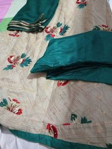 Floral Embroidered Gown With Dupatta And Bottom L
