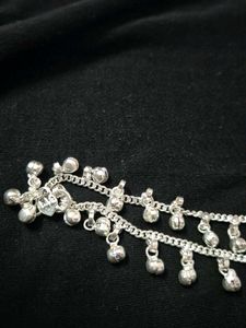 Silver Anklet with Bells