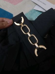 Black straight leg pant