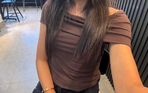 Stylish Brown Off-Shoulder Top