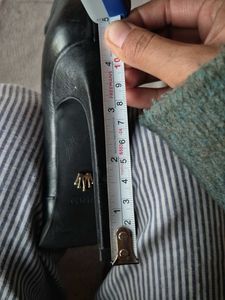 Black Leather Stiletto Sock Booties