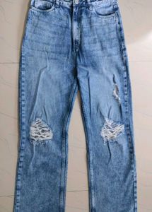 Ripped Wide Leg Jeans