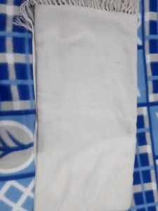 White Scarf with Fringe