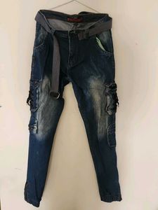 Cargo Jeans with Belt
