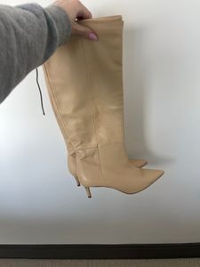 ZARA Long Kitten Heeled Boots