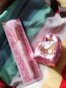 Makeup Brush &amp; Unicorn Bag