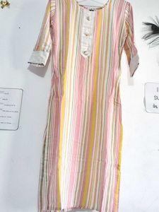 🤩Striped Kurta with Pants &amp; Dupatta🩷