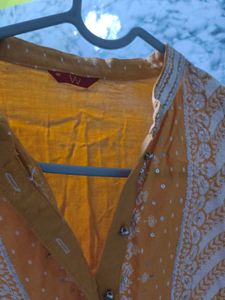 Stylish Yellow &amp; White Kurta