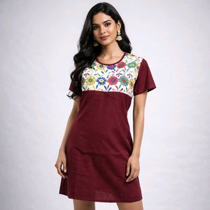 Floral Embroidered Mexican Tunic