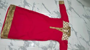 Elegant Pink &amp; Gold Kurta