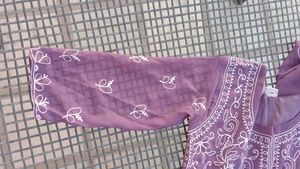 Chikankari Anarkali Long Kruti