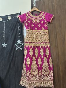 Magenta &amp; Gold Ethnic Gown