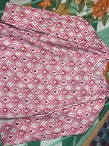 Pink Printed Kurta