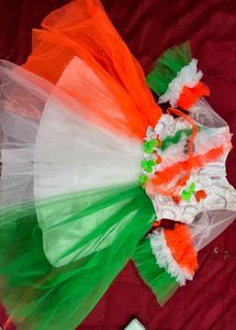 tri colour dress