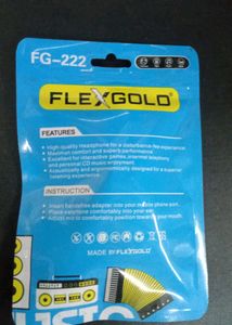 Flex gold Wired earphone..Full Brand New