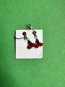cherry necklace and earring🍒