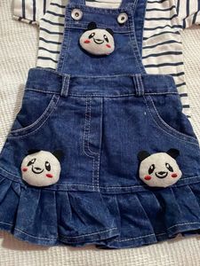 Cute Panda Denim Dress