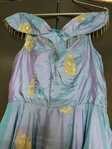 Two Tone Silk Gown
