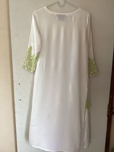 Embroidered White Kurta