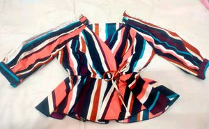 Korean-Inspired Casual Peplum Blouse