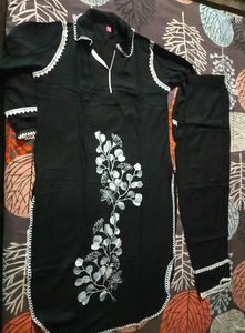 Black Kurta Pant Set