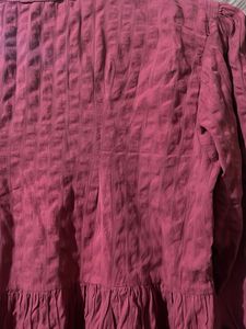 Red V-Neck Babydoll Dress