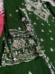 Green Festive Suit , Work Chunni Designer Bottom