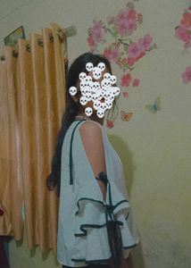 White Top- with Tie Sleeves