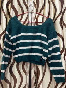 Striped Cropped Sweater