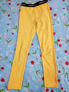 forever 21 yellow legging