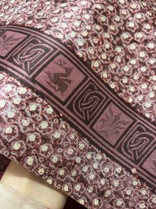 onion pink Elegant Ethnic Saree