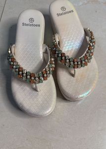 Stelatoes Embellished Flip Flops | Size - Euro 36
