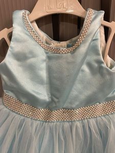 Pastel Blue Coloured Baby Frock