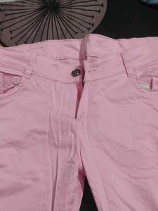Pink Ankle Jeans