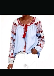 Zara Embroided Top