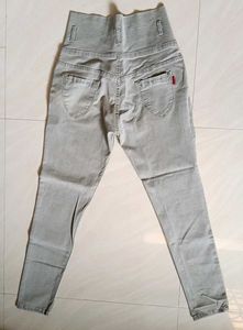 Height Waist Skinny Jeans 3button